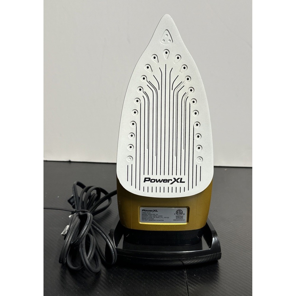 PowerXL Cordless Iron with Charging Base - Yellow & Black, Self Clean, Anti-Drip
